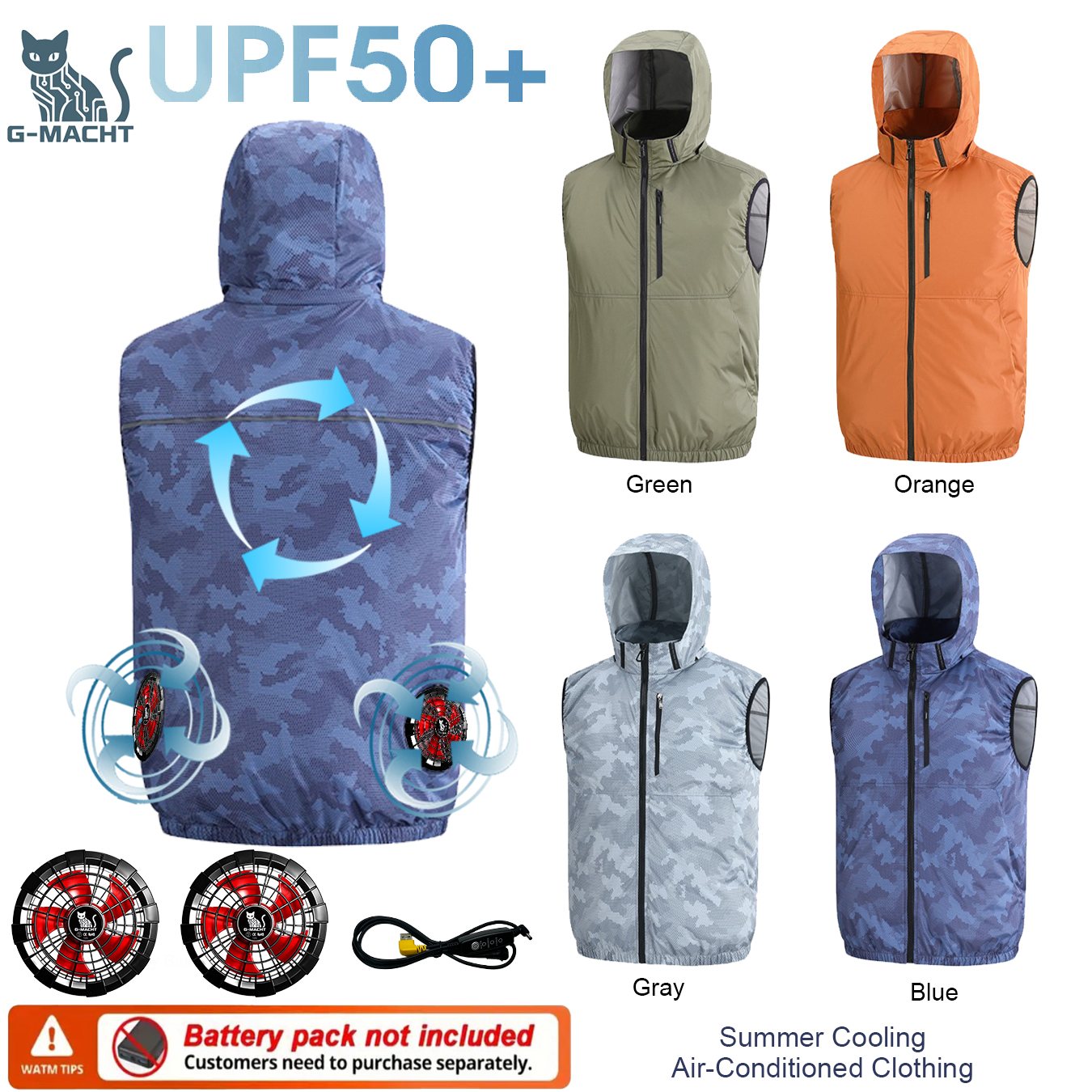 Outdoor Sport Jacket Brand - Chaleco Deportivo de Verano con Ventilador