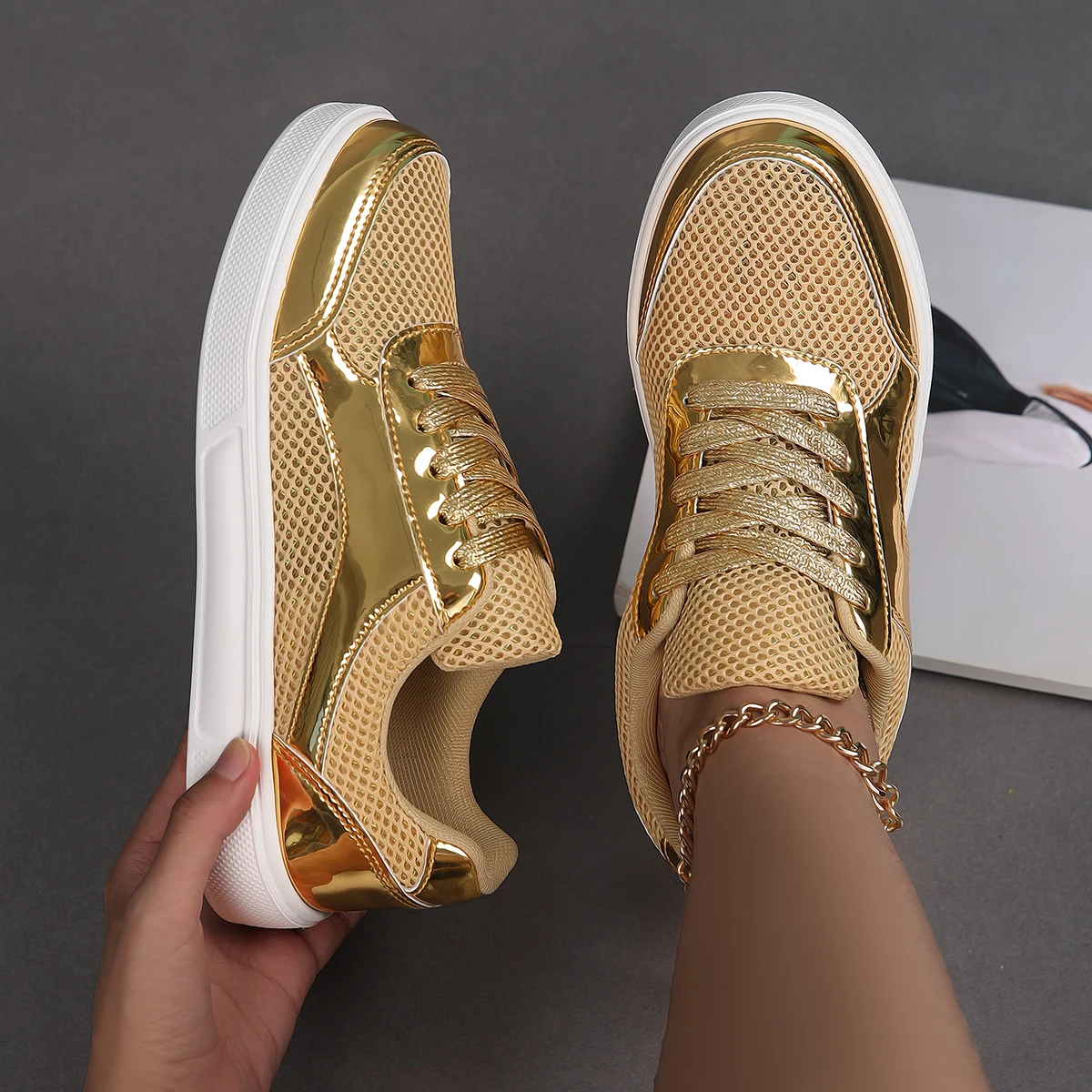 Outdoor Sport With Sticks - Zapatillas Deportivas de Mujer con Tacón