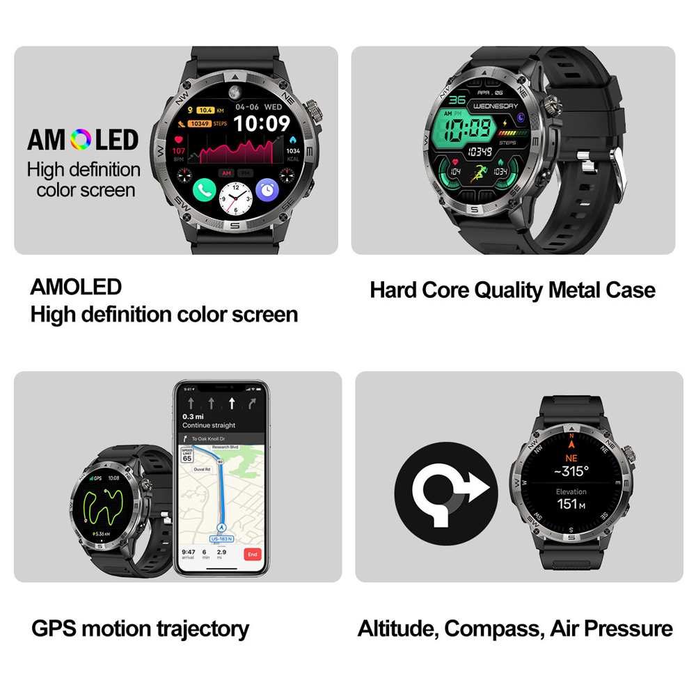 NORTH EDGE GPS reloj inteligen - Outdoor Sport Smart Watch reseña y precio
